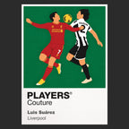 Luis Suárez Liverpool Icon Frame artwork in black
