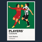 Luis Suárez Liverpool Icon Frame artwork in navy