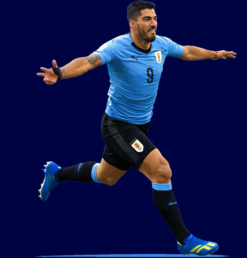 Luis Suarez Icon Players Couture Men's Navy Hoodie