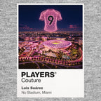 Luis Suárez Inter Miami pink number 9 Icons in Lights Frame artwork in grey