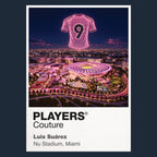Luis Suárez Inter Miami pink number 9 Icons in Lights Frame artwork in navy
