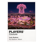 Luis Suárez Inter Miami pink number 9 Icons in Lights Frame artwork in white