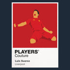 Luis Suarez Liverpool Icon Frame — Pantone-style player illustration art card