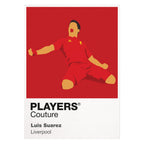 Luis Suarez Liverpool Icon Frame — Pantone-style player illustration art card