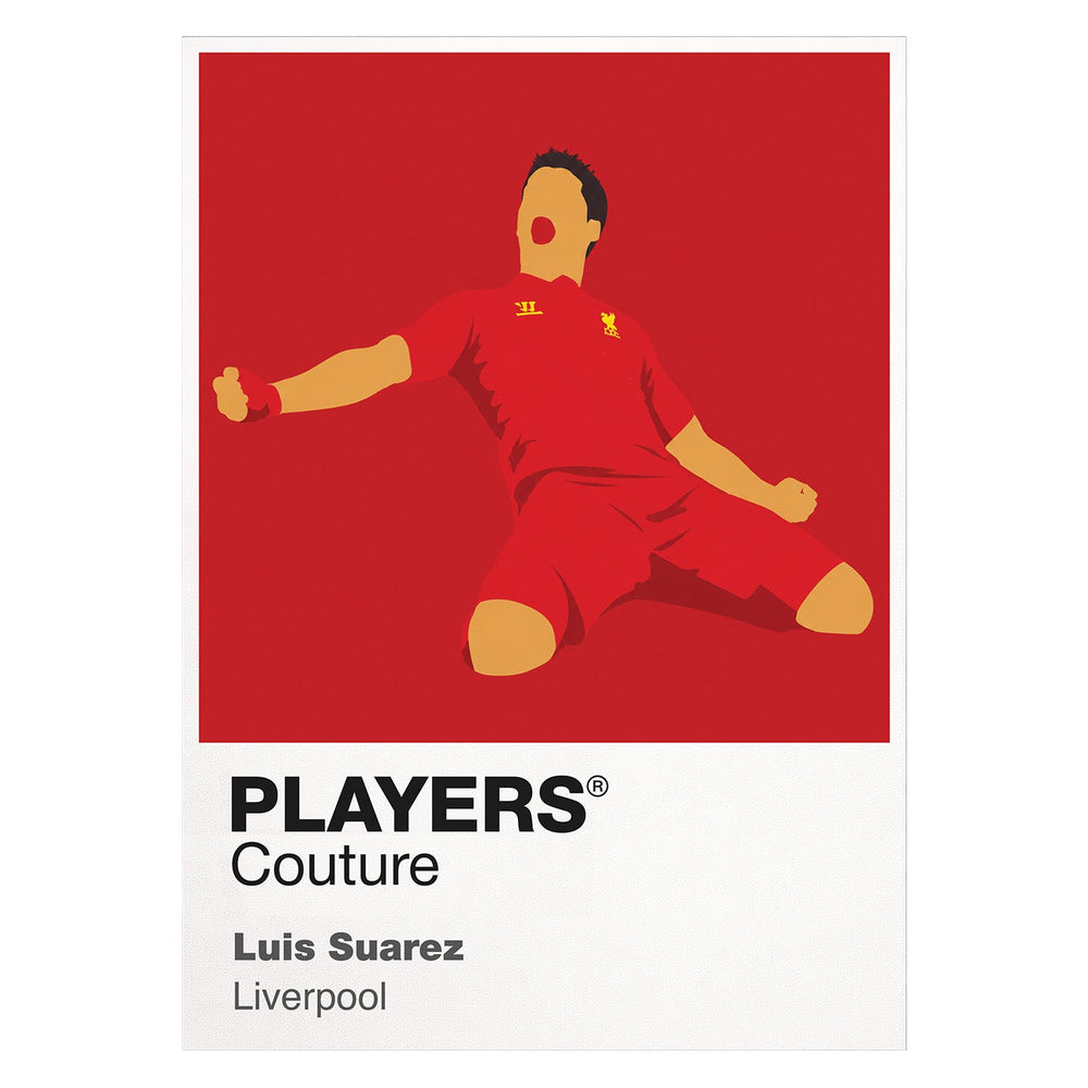 Luis Suarez Liverpool Icon Frame — Pantone-style player illustration art card