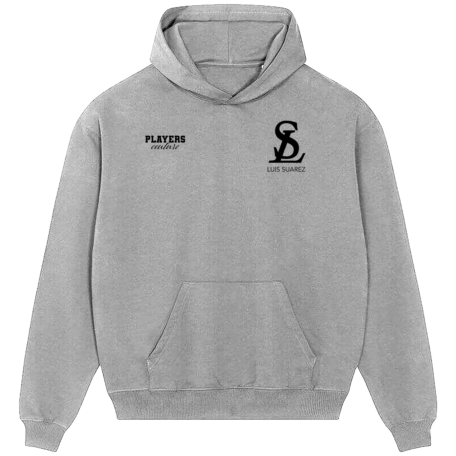 Luis Suarez Logo Players Couture Men's Casual Hoodie Gray