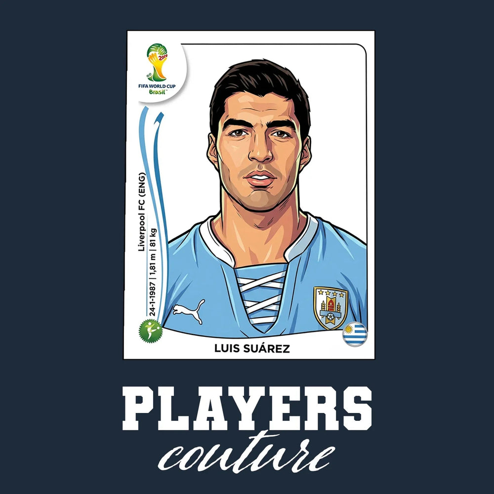 Luis Suarez World Cup Sticker Kids T-Shirt – luis suarez navy Players Couture design