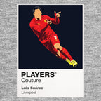 Luis Suárez Liverpool Icon Frame artwork in grey