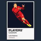Luis Suárez Liverpool Icon Frame artwork in navy