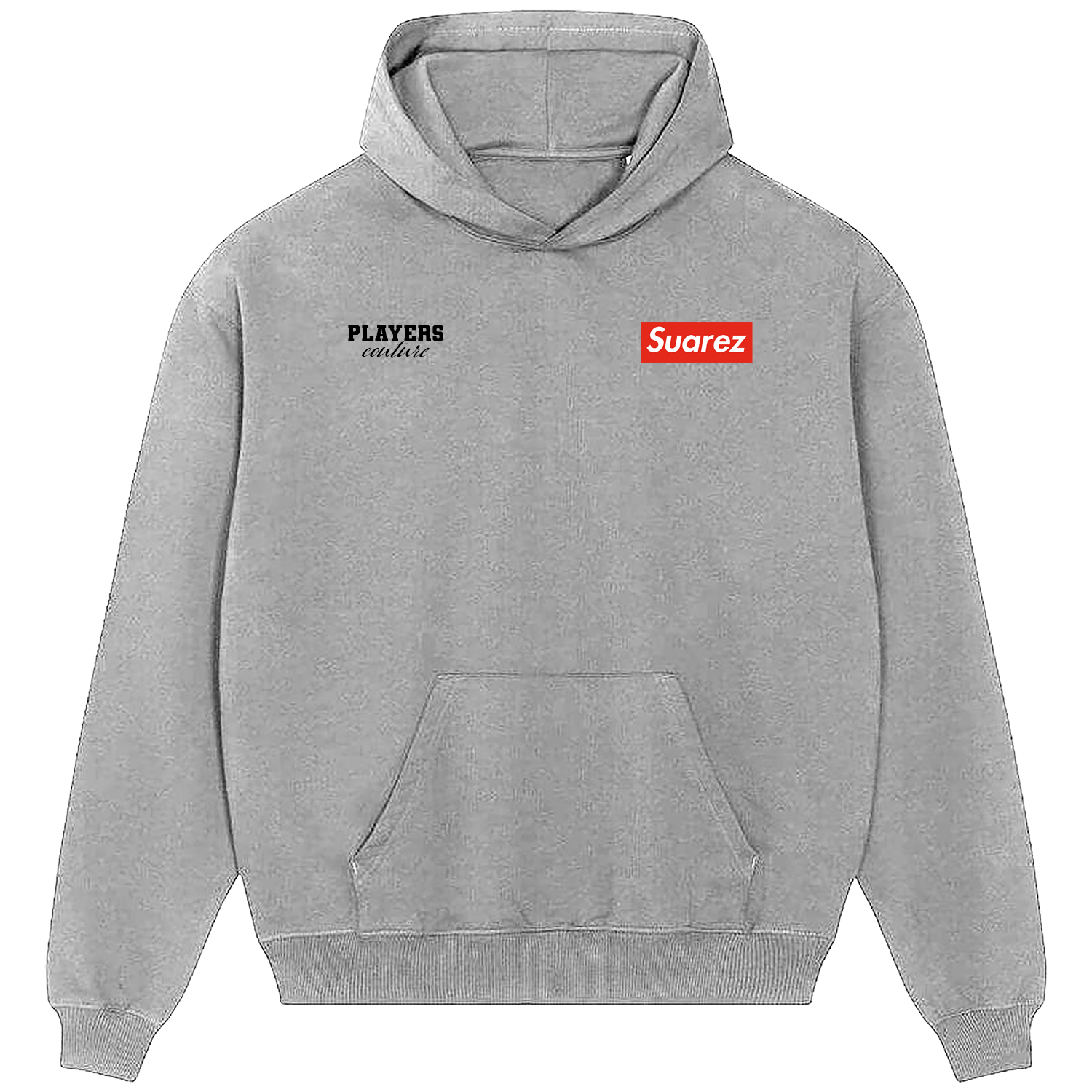 Luis Suarez Logo Players Couture Men's Casual Hoodie Gray
