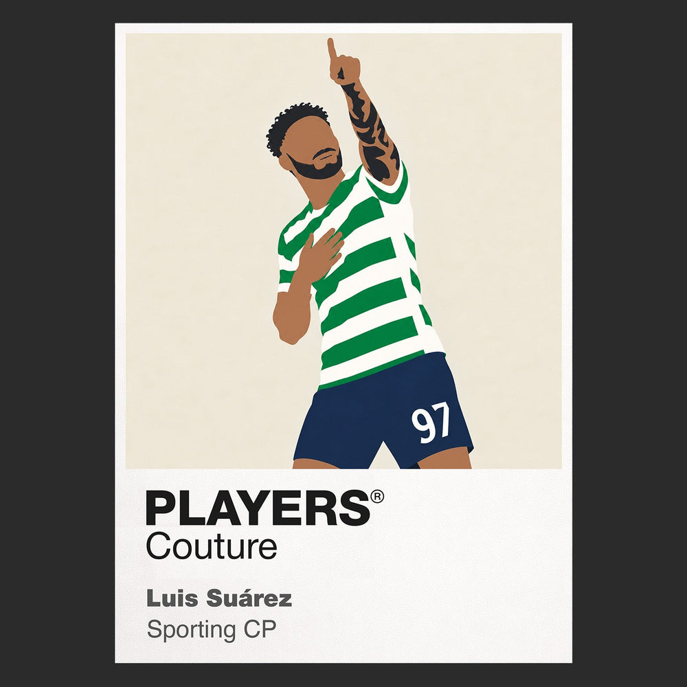 Luis Suárez Icon Frame artwork in black