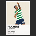 Luis Suárez Icon Frame artwork in black