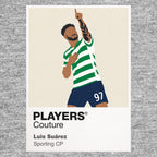 Luis Suárez Icon Frame artwork in grey