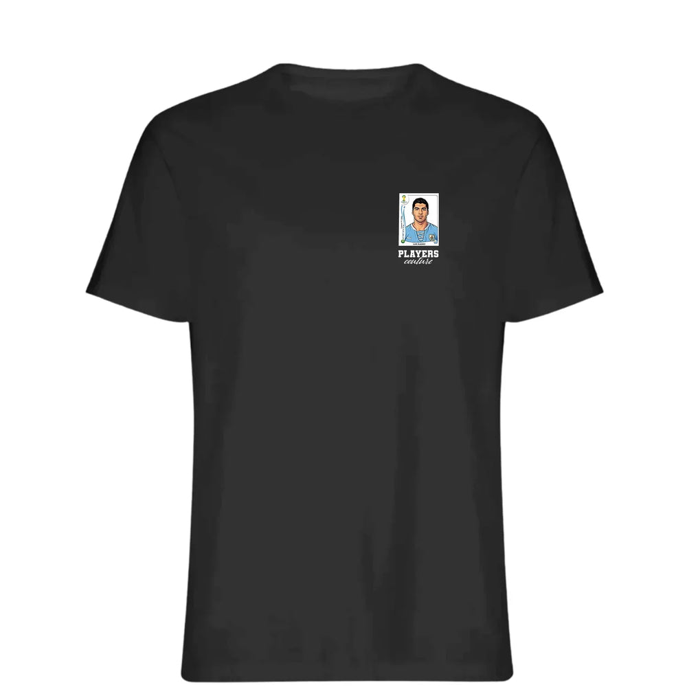 Luis Suarez World Cup t-shirt – black men's t-shirt featuring the Luis Suarez World Cup Players Couture logo