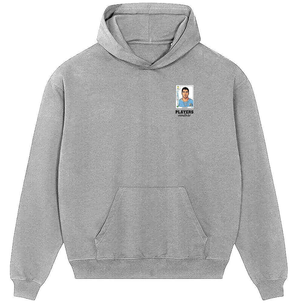 Luis Suarez World Cup Sticker Men's Hoodie – luis suarez sticker mens grey hoodie Players Couture design