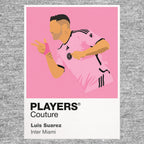 Luis Suarez Inter Miami Icon Frame Kids T-Shirt — Gray Artwork