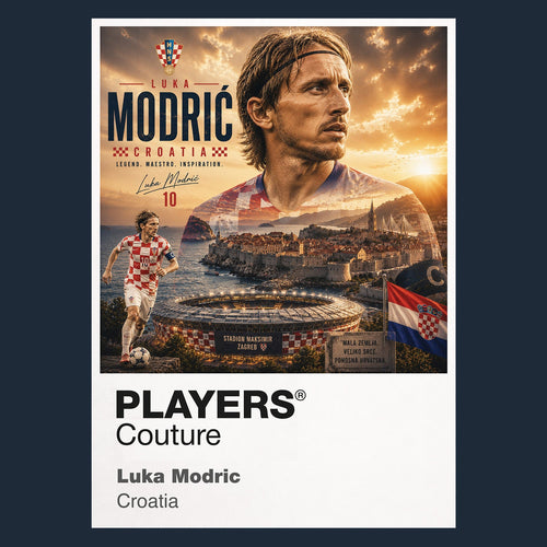 Luka Modric Croatia Atlas Frame artwork by Players Couture