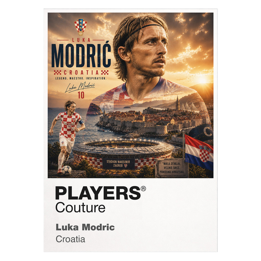 Luka Modric Croatia Atlas Frame artwork by Players Couture