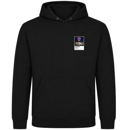 Luka Modrić Croatia Icons in Lights Frame Men's Hoodie in Black