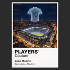 Luka Modric Real Madrid number 10 Icons in Lights Frame artwork in black