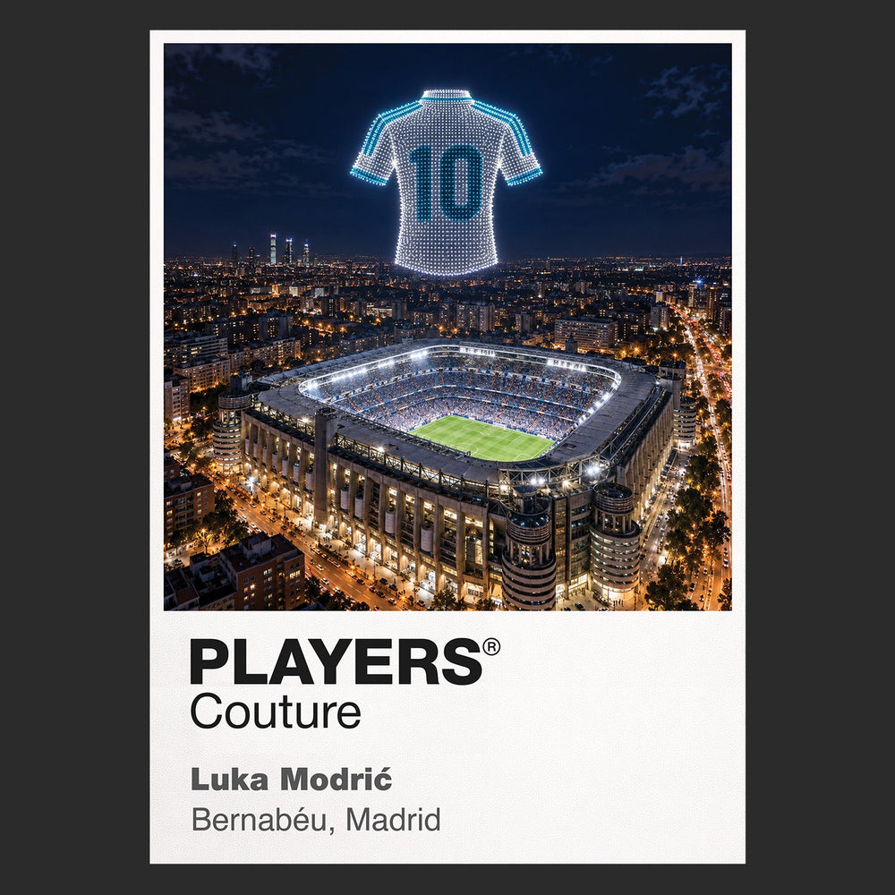 Luka Modric Real Madrid number 10 Icons in Lights Frame artwork in black