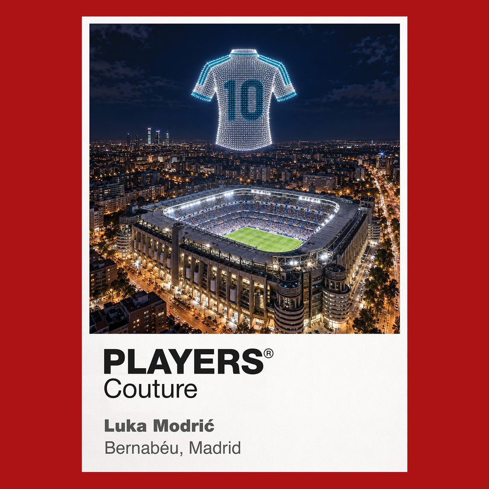 Luka Modric Real Madrid number 10 Icons in Lights Frame artwork in red