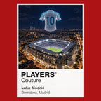 Luka Modric Real Madrid number 10 Icons in Lights Frame artwork in red