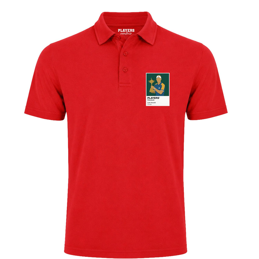 Luke Donald Golf Icon Frame Men's Polo Shirt - Red