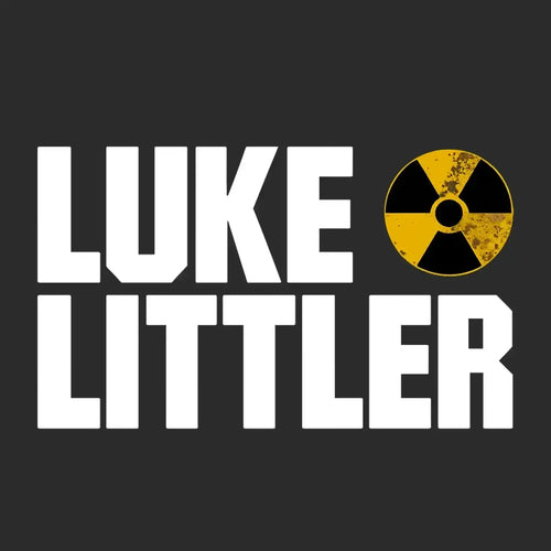 Luke Littler Logo Men's Hoodie – black close-up detail shot of the Luke Littler Players Couture logo design