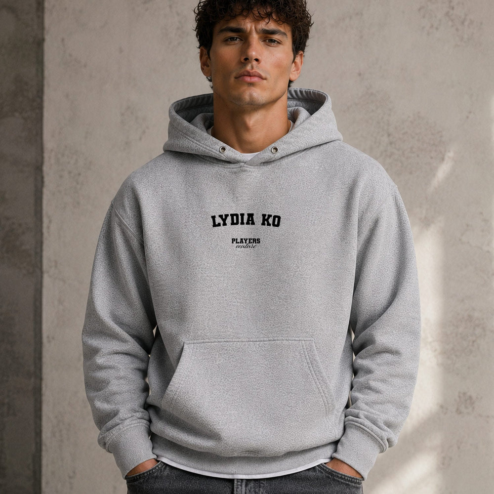 Lydia Ko name-print hoodie - grey
