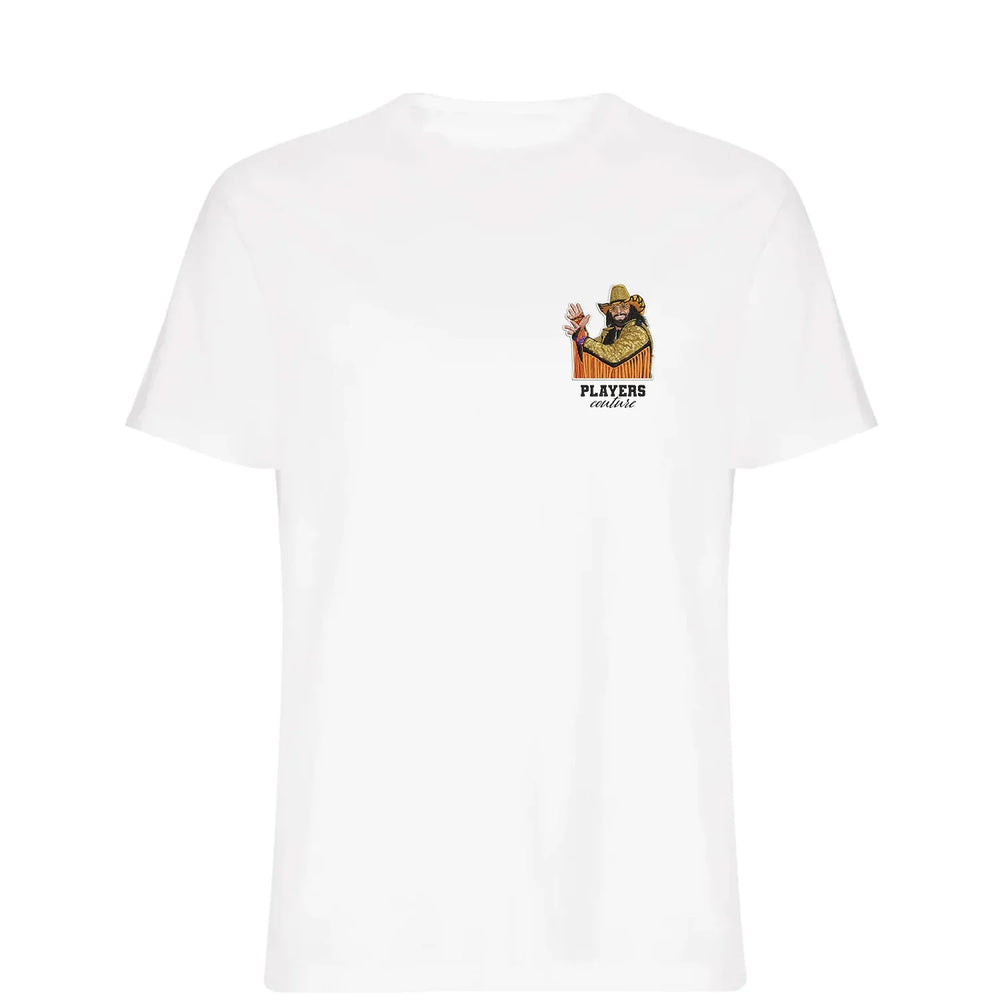 Macho Man Randy Savage t-shirt – black men's t-shirt featuring the Macho Man Randy Savage Players Couture logo
