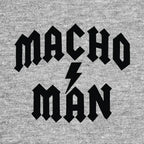 Macho Man Randy Savage Logo Men's Hoodie – grey close-up detail shot of the Macho Man Randy Savage Players Couture logo