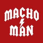Macho Man Randy Savage Logo Men's Hoodie – red close-up detail shot of the Macho Man Randy Savage Players Couture logo design