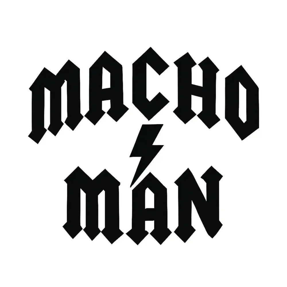 Macho Man Randy Savage Logo Men's Hoodie – white close-up detail shot of the Macho Man Randy Savage Players Couture logo