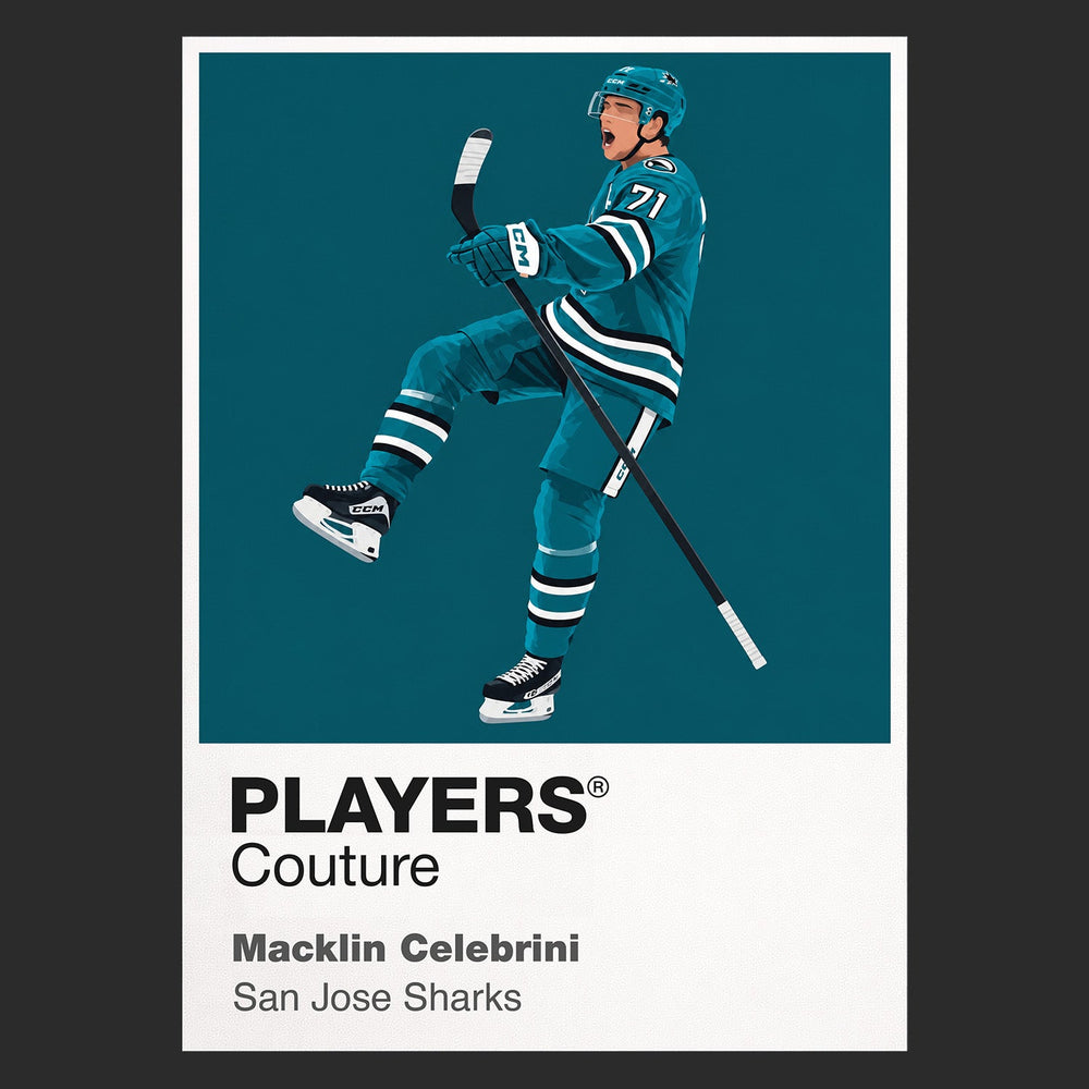 Macklin Celebrini Sharks Ice Hockey Icon Frame Men's Hoodie – image 9