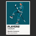 Macklin Celebrini Sharks Ice Hockey Icon Frame Men's Hoodie – image 9