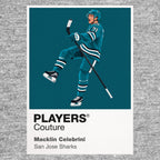 Macklin Celebrini Sharks Ice Hockey Icon Frame Men's Hoodie – image 6