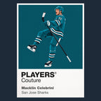 Macklin Celebrini Sharks Ice Hockey Icon Frame Men's Hoodie – image 1