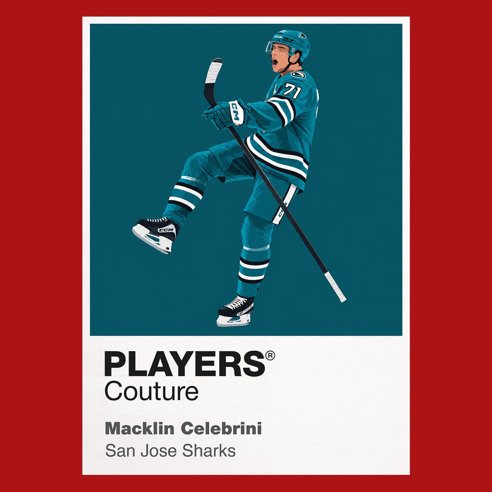 Macklin Celebrini Sharks Ice Hockey Icon Frame Men's Hoodie – image 7