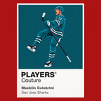 Macklin Celebrini Sharks Ice Hockey Icon Frame Men's Hoodie – image 7
