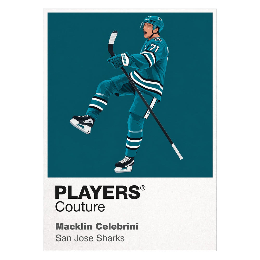 Macklin Celebrini Sharks Ice Hockey Icon Frame Men's Hoodie – image 8