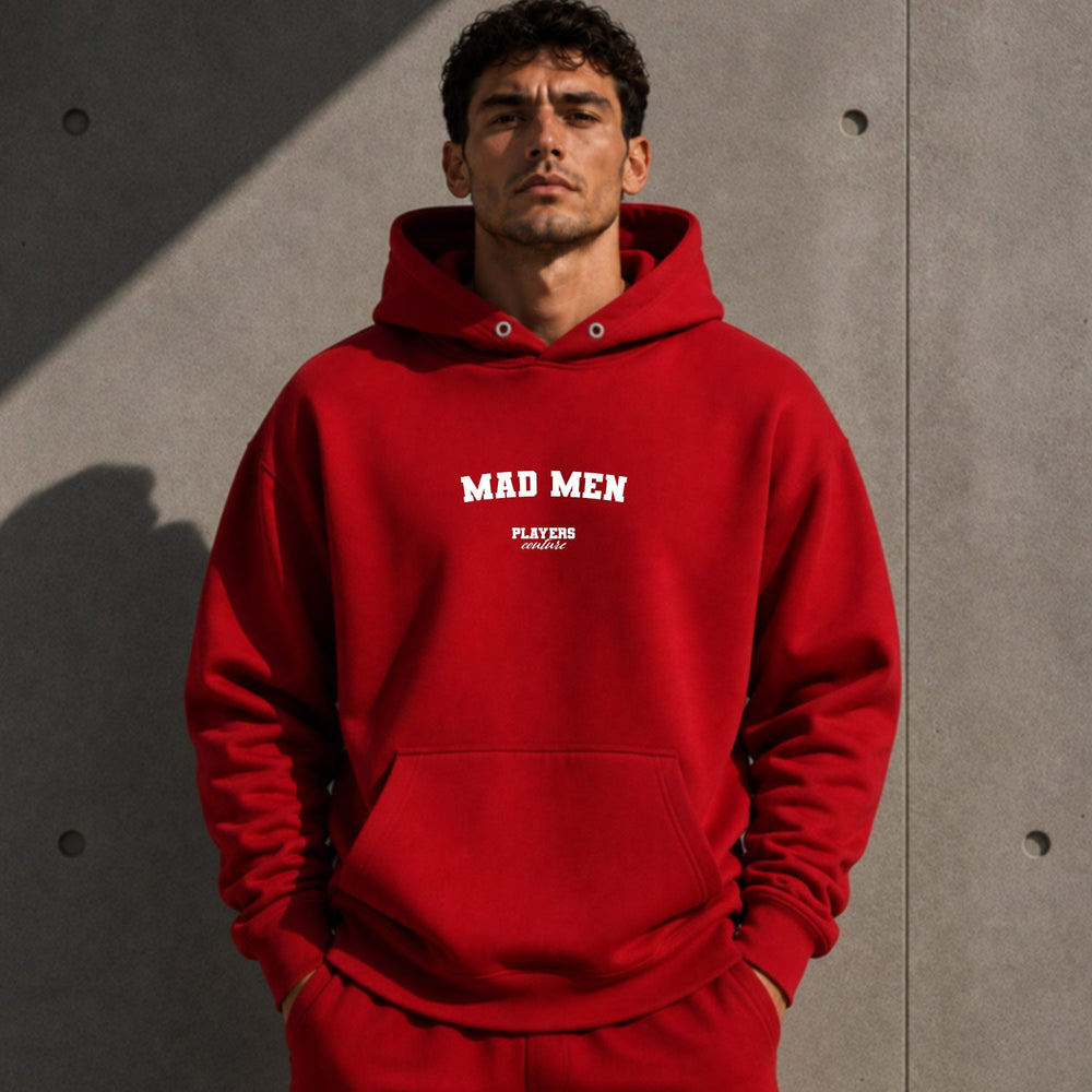 Mad Men name-print hoodie - red