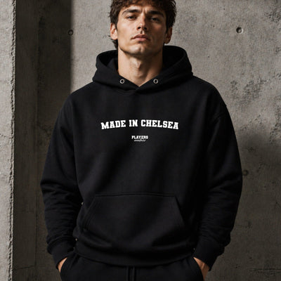 Made In Chelsea name-print hoodie - black