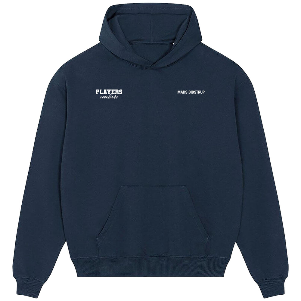 Mads Bidstrup Logo Players Couture Men's Casual Hoodie Navy