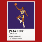 Magic Johnson Lakers Basketball Icon Frame Men's Hoodie