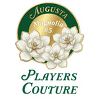 Magnolia Augusta t-shirt – white men's t-shirt with black Magnolia Augusta letters and Players Couture logo on the chest