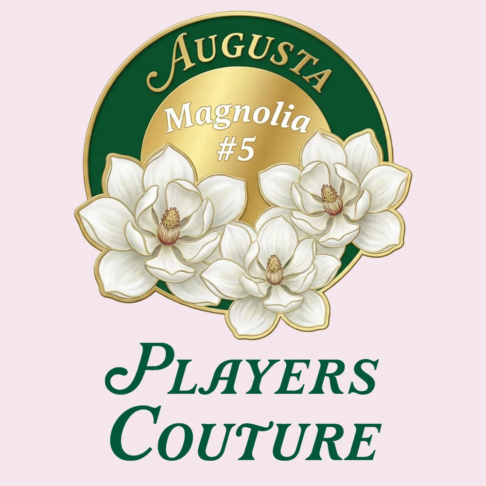 Magnolia Augusta Golf Ball Marker t-shirt – green men's t-shirt with white Magnolia Augusta Golf Ball Marker letters and