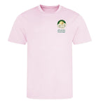 Magnolia Augusta Golf Ball Marker t-shirt – pink men's t-shirt with black Magnolia Augusta Golf Ball Marker letters and