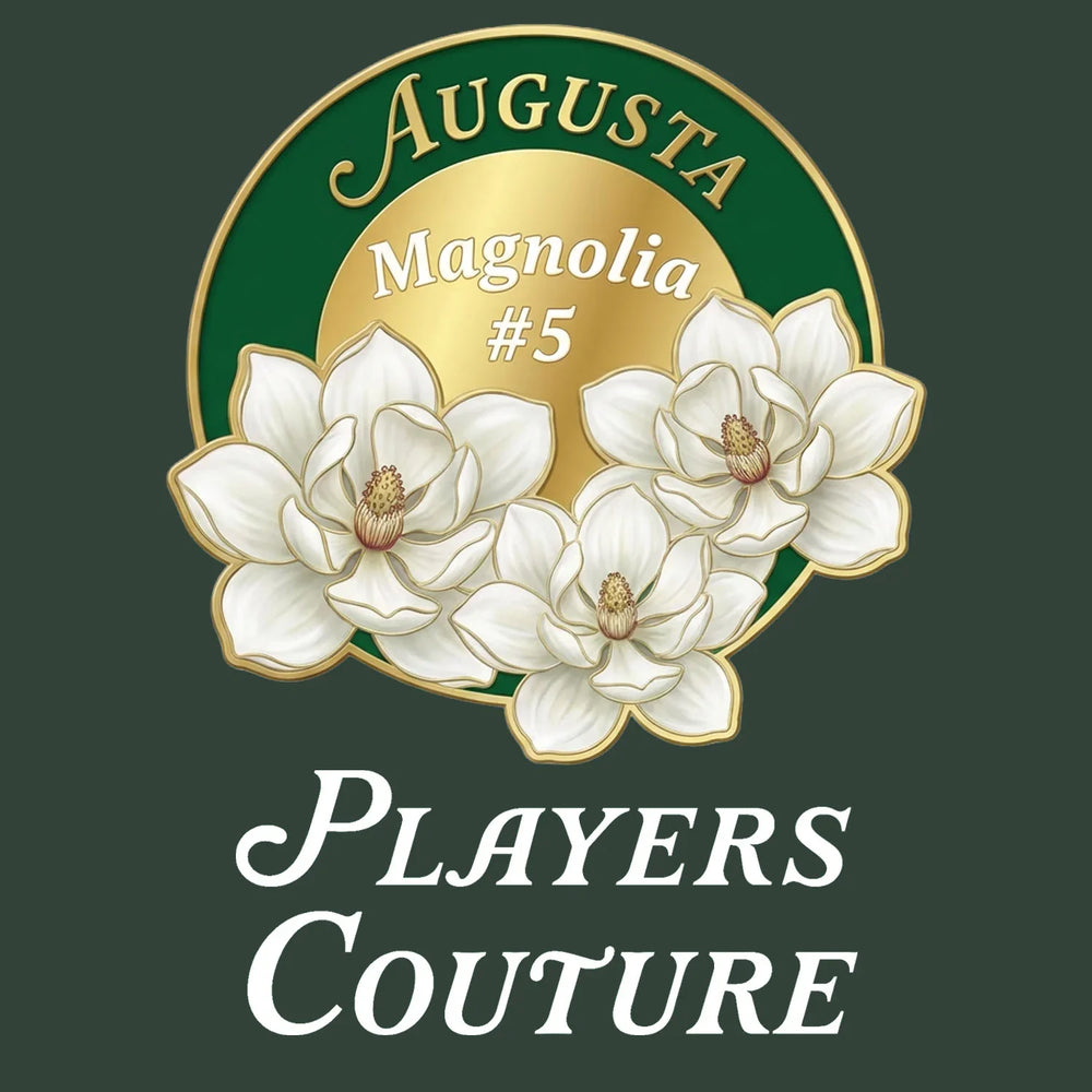 Magnolia Augusta Golf Ball Marker t-shirt – green men's t-shirt with white Magnolia Augusta Golf Ball Marker letters and