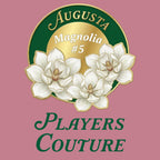 Magnolia Augusta Golf Ball Marker t-shirt – pink men's t-shirt with black Magnolia Augusta Golf Ball Marker letters and